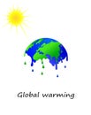 Melting earth vector Royalty Free Stock Photo