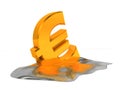 Melting euro sign