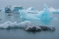 Melting floating icebergs in Jokulsarlon, Iceland