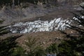 A melting glacier hidden away underneath a layer of rocks and soil in Patagonia Royalty Free Stock Photo