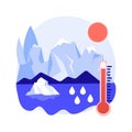 Melting glaciers abstract concept vector illustration. Royalty Free Stock Photo
