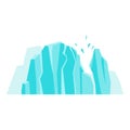 Melting glaciers icon cartoon vector. Arctic iceberg