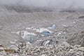 Melting glaciers near the top of Everest Base Camp due to global warming Royalty Free Stock Photo