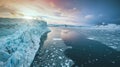 Melting glaciers and the ocean Royalty Free Stock Photo