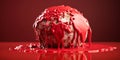 Melting Globe on Red Background A Warning of Permacrisis A photo of a melting globe on a red background warning of the dangers of Royalty Free Stock Photo