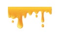 Melting gold amber honey wave. Sticky caramel syrup dripping, flowing down with streams and liquid sugar drops. Fluid Royalty Free Stock Photo