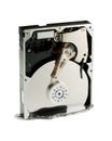 Melting hard drive into liquid metal Royalty Free Stock Photo