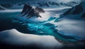 Melting ice in Antarctica. Generative AI Royalty Free Stock Photo