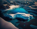 Melting ice in Antarctica. Generative AI Royalty Free Stock Photo