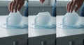 Melting Ice Block: Time Lapse and Concept of Change Royalty Free Stock Photo