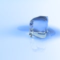 Melting ice cube Royalty Free Stock Photo