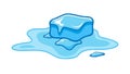 Melting Ice Cube Icon, Global Warming Climate Change, vector design Generative AI Royalty Free Stock Photo