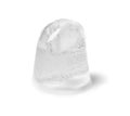 Melting ice cube on white background. Royalty Free Stock Photo