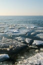 Melting ice floe at the sea