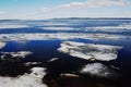 Melting ice on Lake Onega Royalty Free Stock Photo