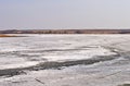 Melting ice on a river in spring Royalty Free Stock Photo