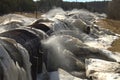 Melting Ice Sculptures at Grandfather Falls Dam