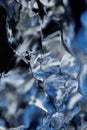 Melting ice water closeup