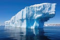 melting iceberg showing water dripping from its side