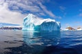 melting iceberg under the midday sun