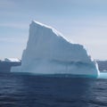 Melting icebergs by the coast of Antarctica