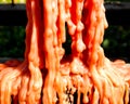 Melting joss sticks and candles Royalty Free Stock Photo