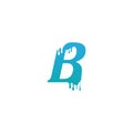 Melting Letter B icon logo design template Royalty Free Stock Photo