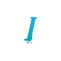 Melting Letter J icon logo design template Royalty Free Stock Photo