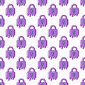 Melting lock seamless pattern.