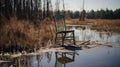 Melting Memories: A Southern Gothic Narrative Of A Green Chair In The Great Depression Royalty Free Stock Photo