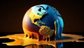 Melting Planet: A Visual Depiction of Global Warming\'s Impact on Earth, Made with Generative AI