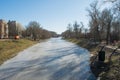 Melting river during spring time Royalty Free Stock Photo