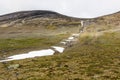 Melting snow, in the end of summer, Swedish Lapland