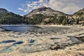 Melting snow and Ice at Lake Helen, Lassen Volcanic National Park