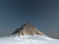 Melting snow - Mountain Peak isolated on white Background Royalty Free Stock Photo