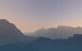 Melting snow - Mountain Peak isolated on white Background Royalty Free Stock Photo