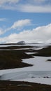 Melting snow in summer on Stekenjokk plateau in Sweden Royalty Free Stock Photo
