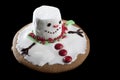 Melting Snowman Cookie Royalty Free Stock Photo