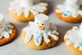 Melting snowman gingerbread for christmas celebration party Royalty Free Stock Photo