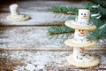 Melting snowmen cookies, funny idea for kids Christmas