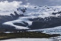 Melting tongue of the Breidamerkurjokull glacier summer season