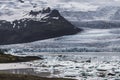 Melting tongue of the Breidamerkurjokull glacier summer season