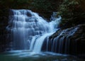 Melton Creek Falls Obed national scenic river in Eastern Tennessee during peak falls colors Royalty Free Stock Photo