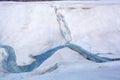 Meltwater Stream on the Surface of a Glacier Royalty Free Stock Photo