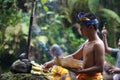 melukat/self-cleansing ceremony in bali Royalty Free Stock Photo