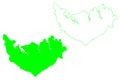 Melville island Commonwealth of Australia, Northern Territory of Australia, Tiwi Islands archipelago map vector illustration,
