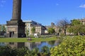 Melville monument and park in central Edinburgh Royalty Free Stock Photo