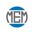MEM letter logo design on white background. MEM creative initials circle logo concept. MEM letter design Royalty Free Stock Photo