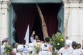 member of the candomble religion participates in a party in honor of Yemanja in the city of Salvador