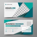 Member card corporate business card, name card template ,horizontal simple clean layout design template , Business banner template